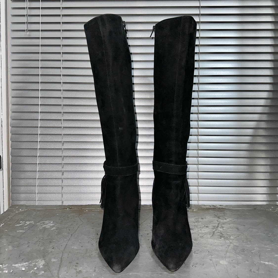 00s 빈티지 나인 웨스트 스웨이드 롱 웨지 부츠 상품이미지3