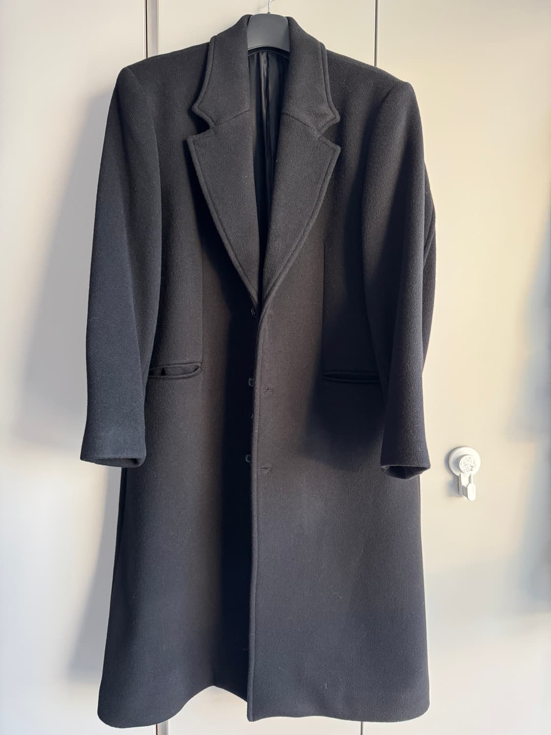 유스 체스터필드 코트 블랙 L사이즈 상품이미지1