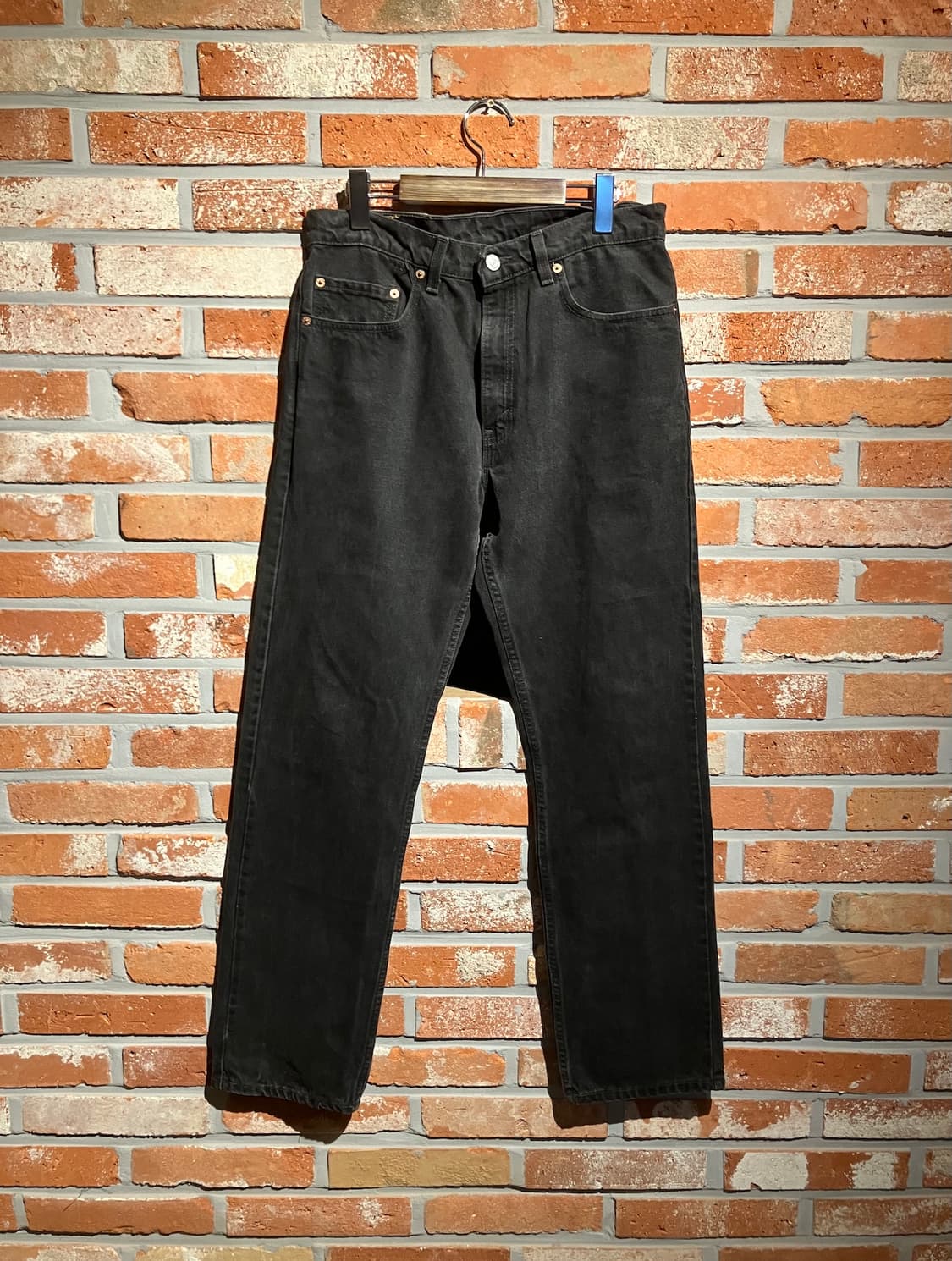 90s USA 빈티지 리바이스 505 블랙 데님 팬츠 상품이미지2