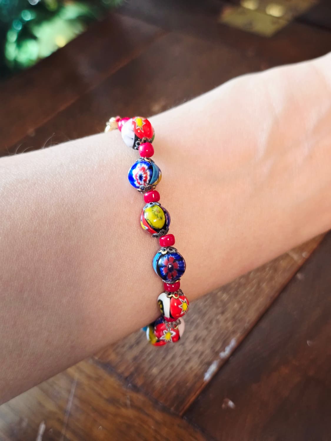 🇮🇹90's 빈티지 이탈리아 무라노 밀리피오리 글라스 팔찌 상품이미지8