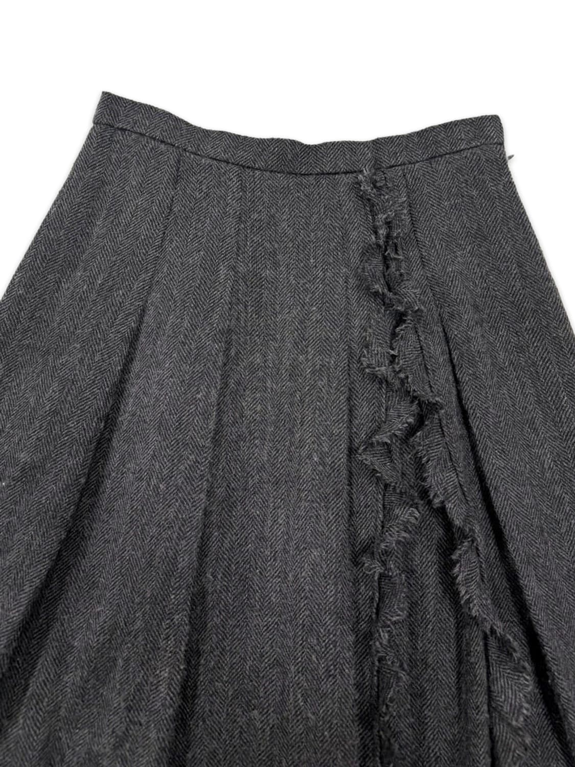 빈티지 그레이 프릴 플리츠 스커트 상품이미지3