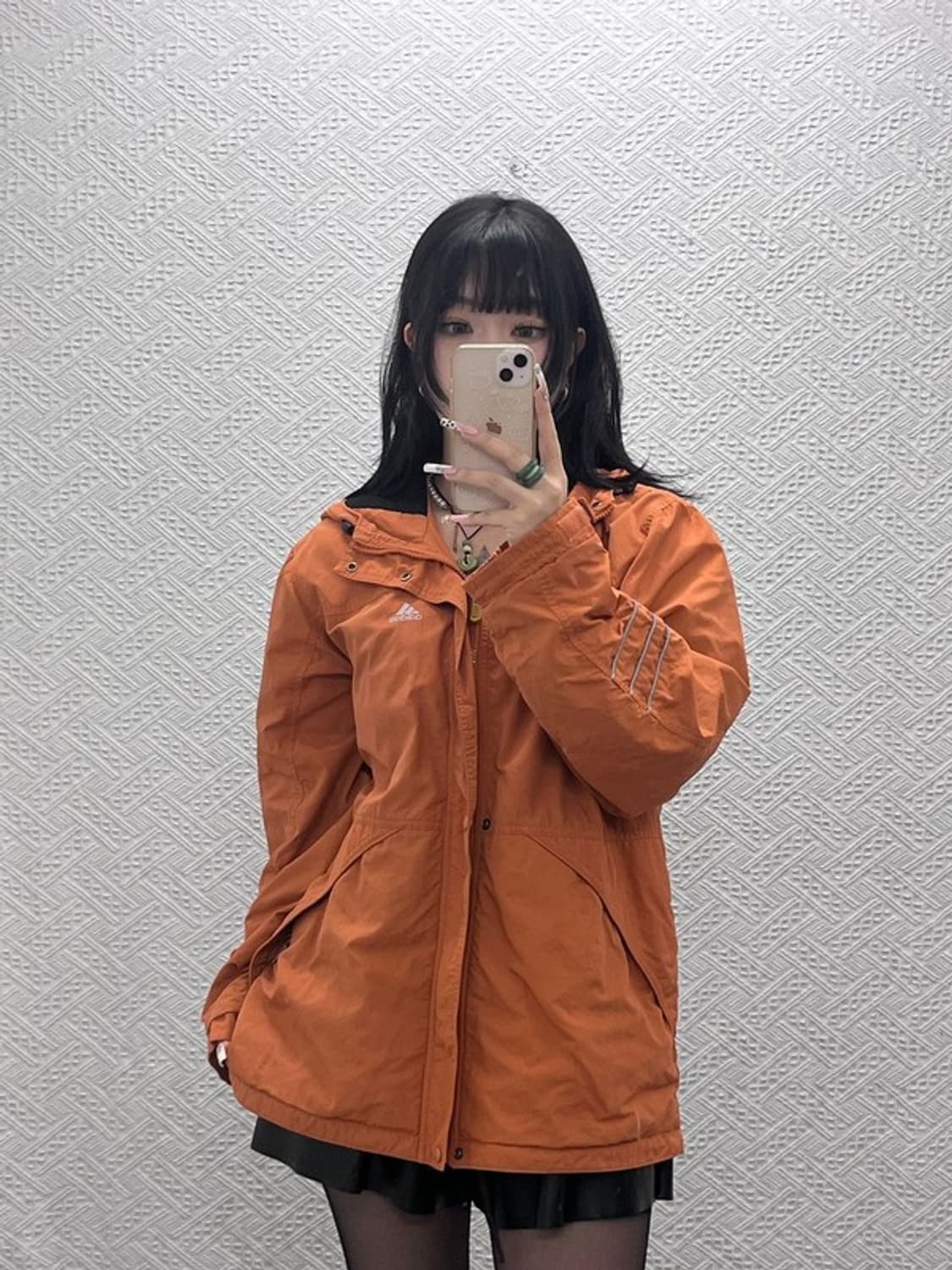아디다스 올드스쿨 레트로 00s 오렌지 바람막이 자켓 105 C11520 상품이미지1