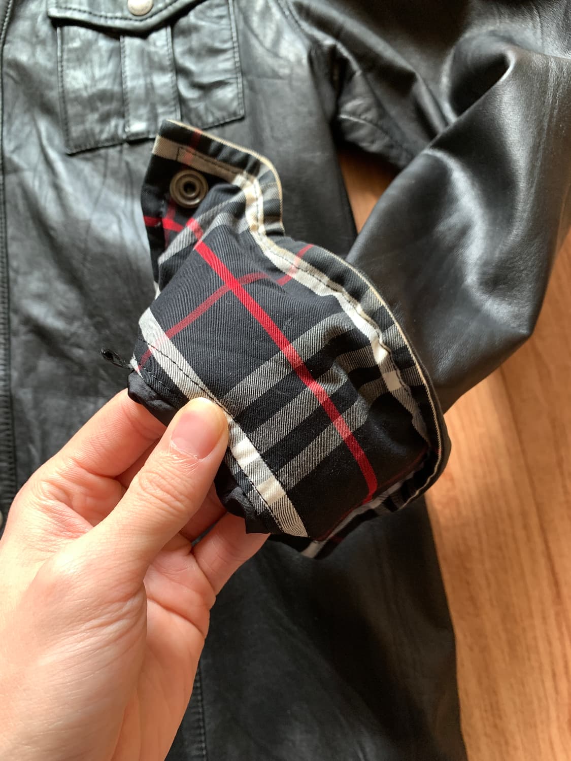 버버리 블랙라벨 양가죽 자켓 L 상품이미지6
