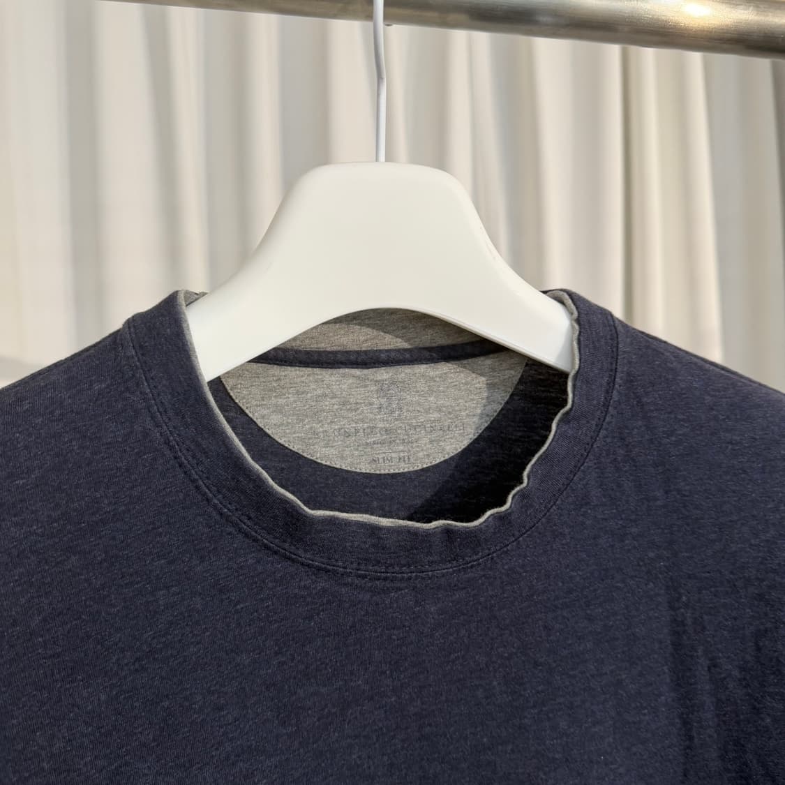 (XL) 브루넬로 쿠치넬리 코튼 라이닝 긴팔 티셔츠 상품이미지2