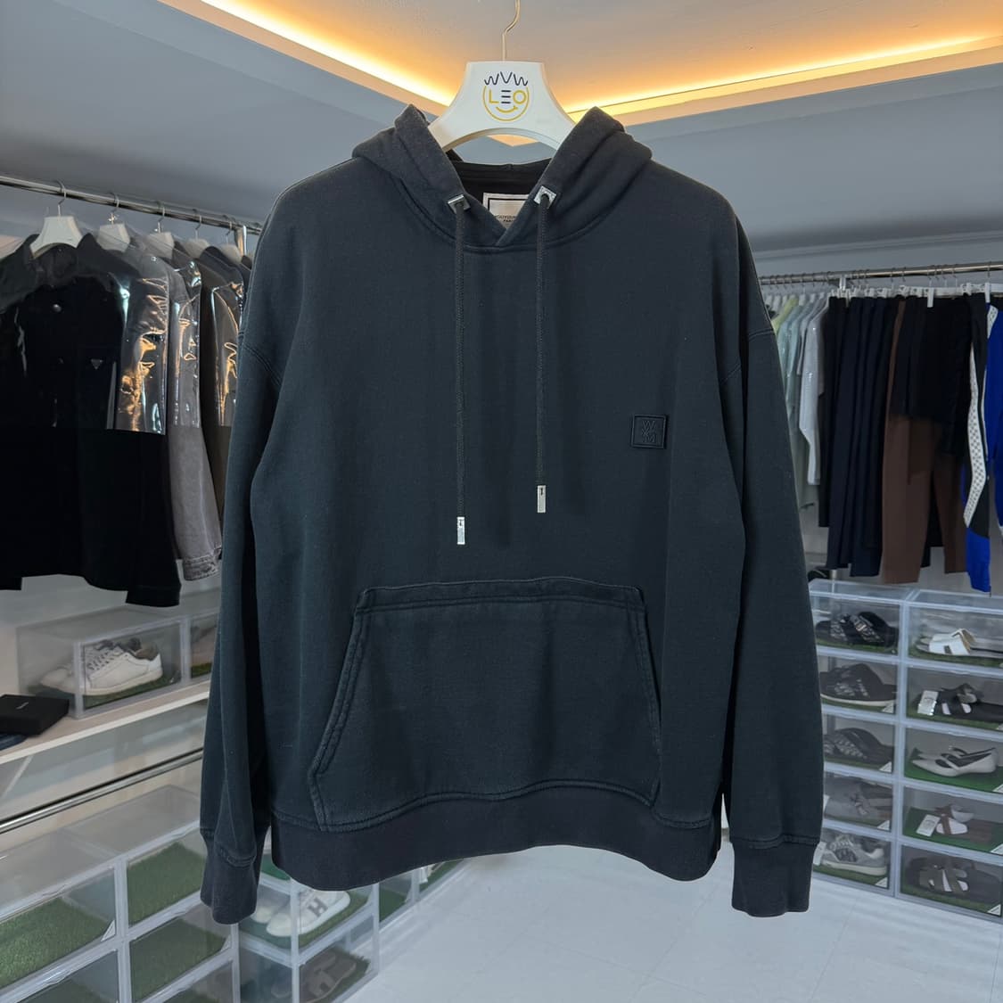 [리오브] 우영미 깃털 백로고 후드 상품이미지2