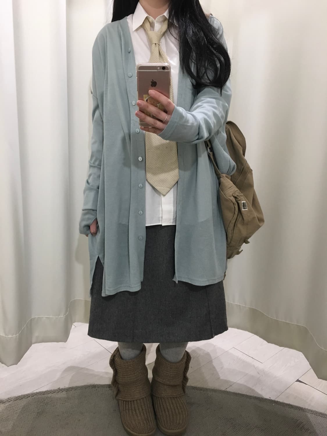 EAST BOY button Midi skirt 상품이미지2