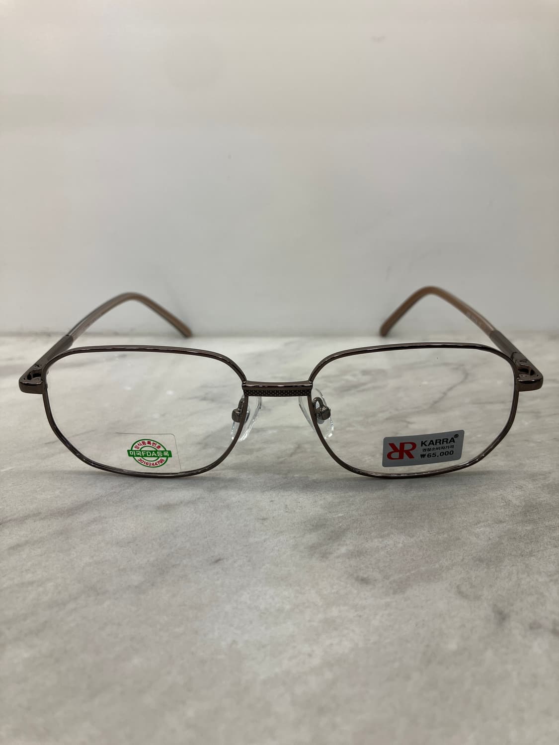 카라 KARRA 브론즈 스틸 소프트 스퀘어 메탈테 안경 상품이미지6