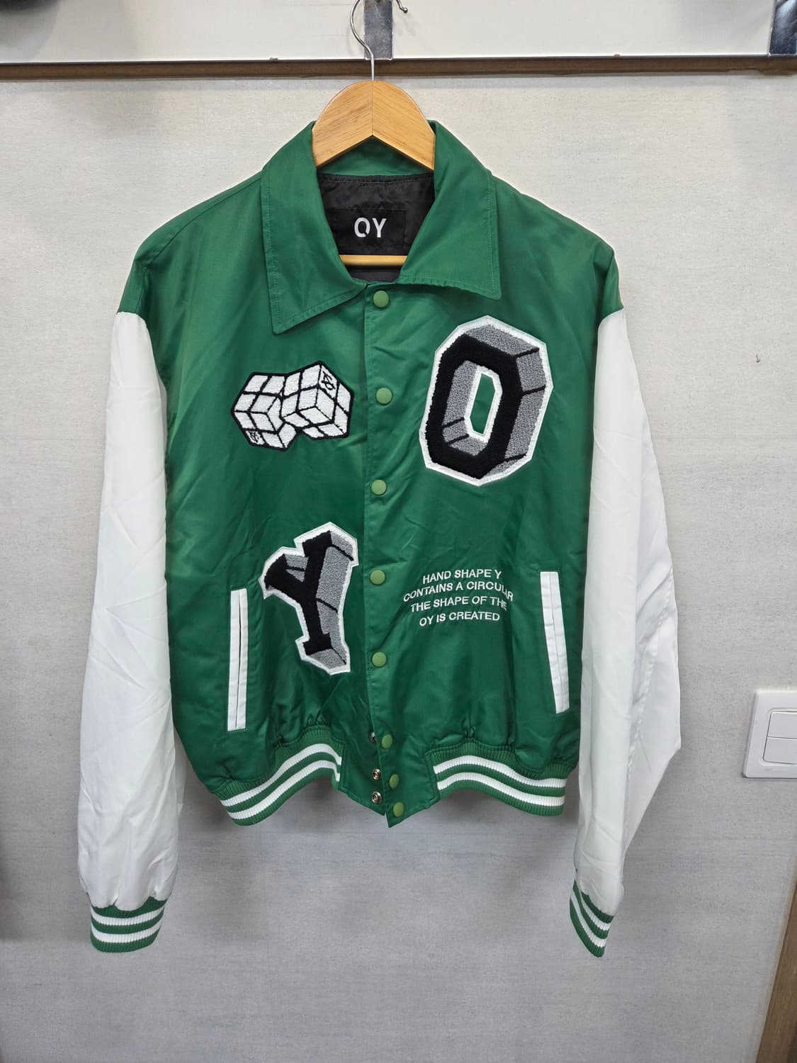 Oy 큐브 로고 바시티자켓 프리 상품이미지1