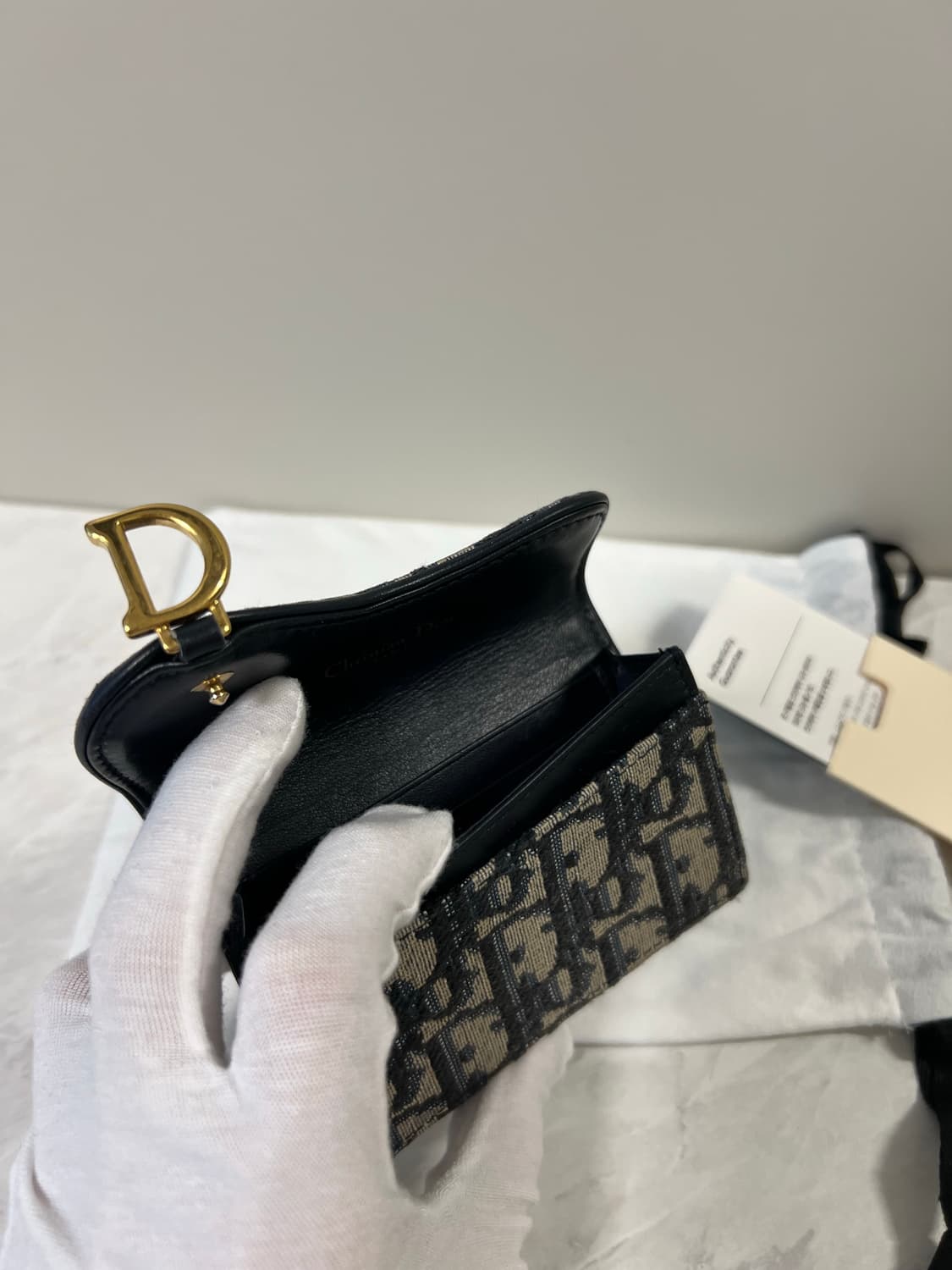 디올 오블리크 새들 카드지갑 상품이미지4