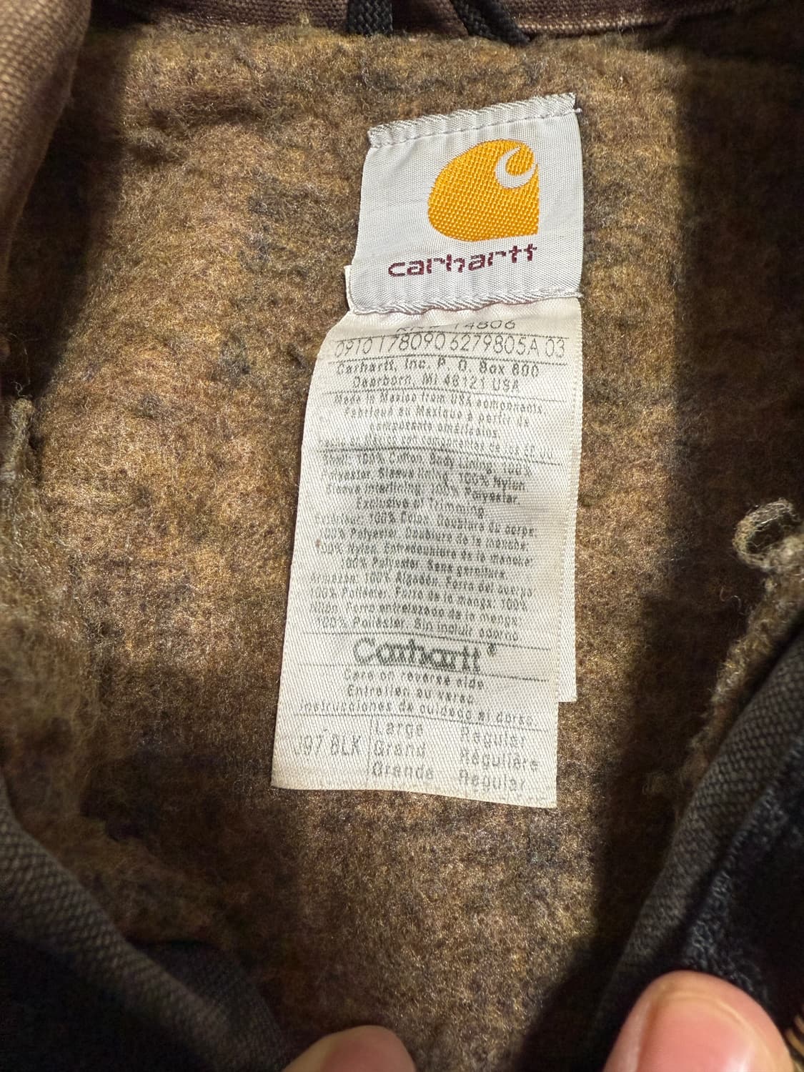 칼하트 자켓 J97 BLK size M 상품이미지4