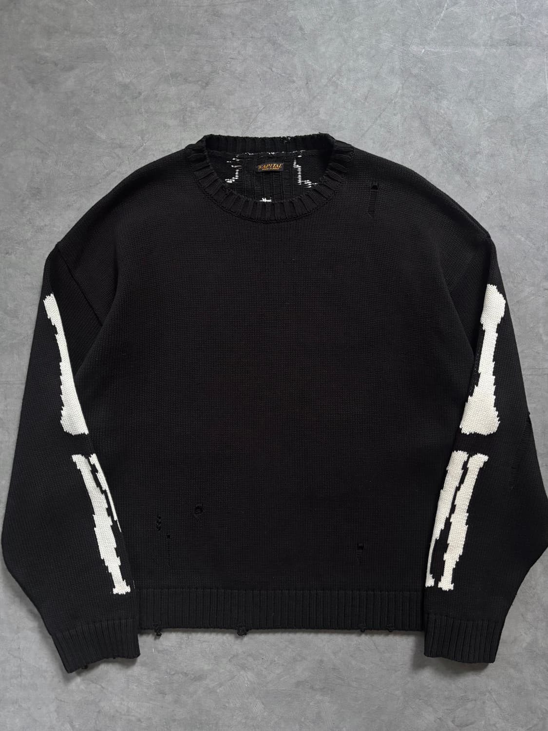 KAPITAL 캐피탈 5G 코튼 본 크루넥 스웨터 상품이미지4