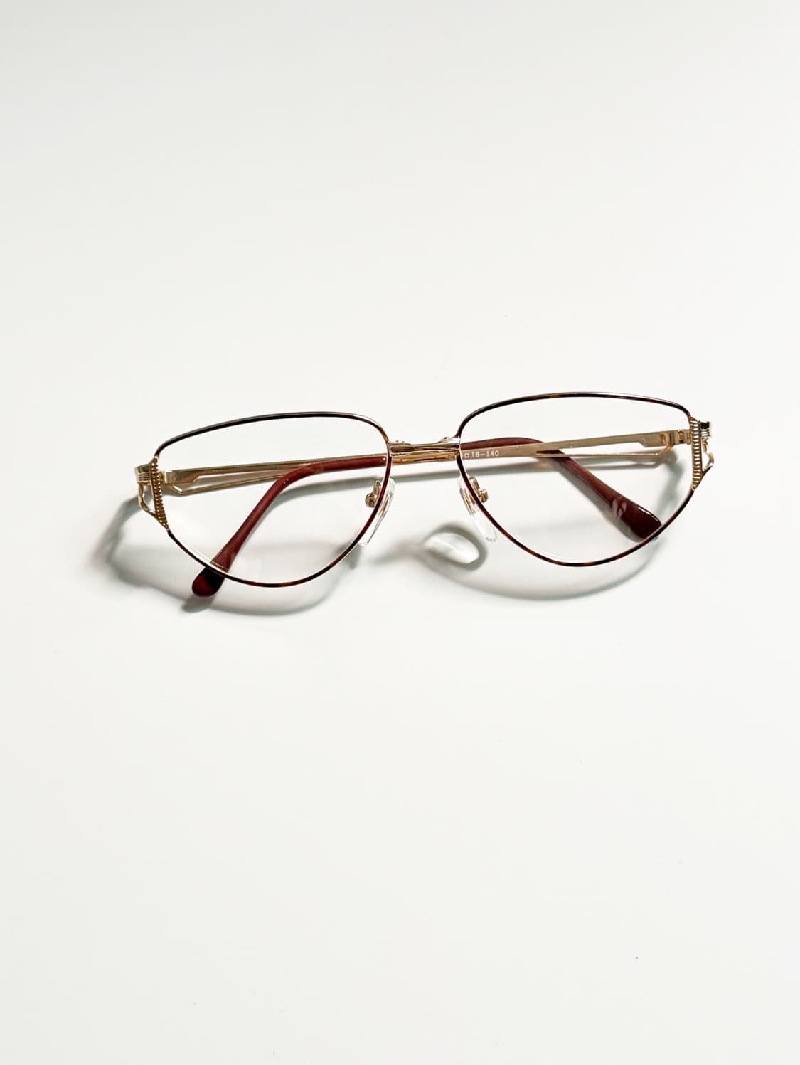 90s 유로피안 골드 레오파드 에비에이터 프레임 빈티지 안경 상품이미지1