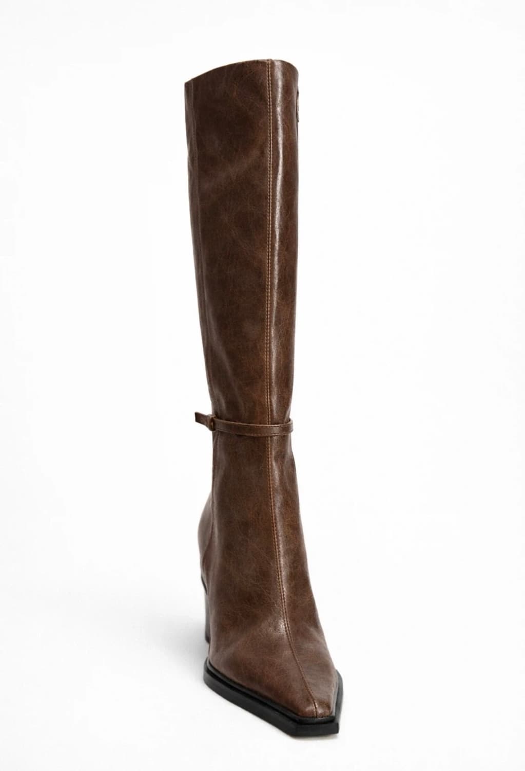 [ 새상품 ] Zara 천연 소가죽 스틸레토 롱부츠   상품이미지2