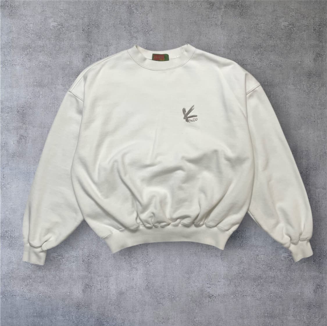 겐조 골프 Kenzo 크림 빈티지 빅로고 자수 맨투맨 3 상품이미지1