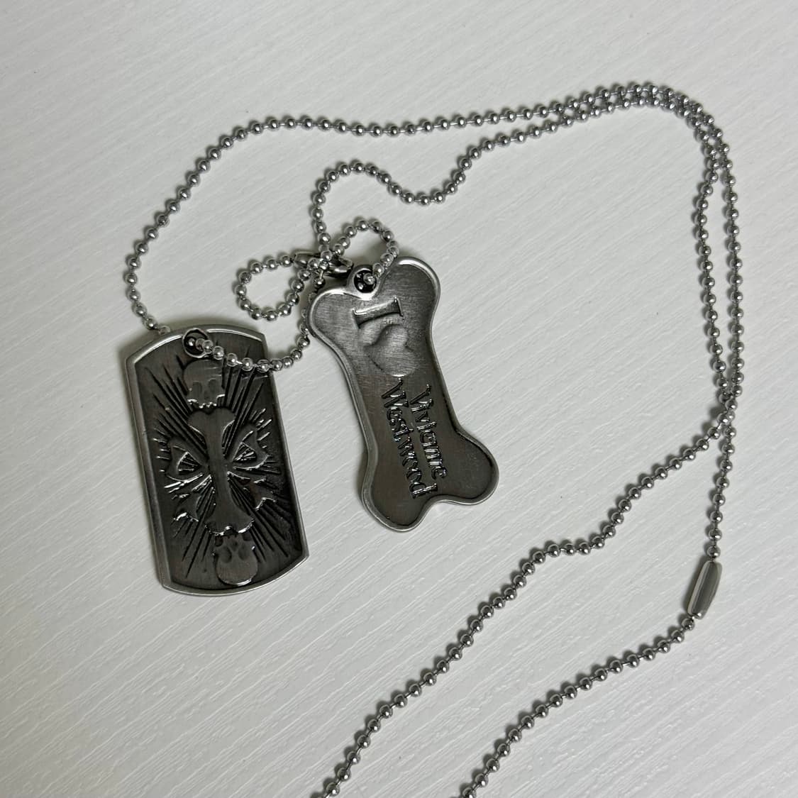 비비안웨스트우드 도그태그 군번줄 목걸이 상품이미지2