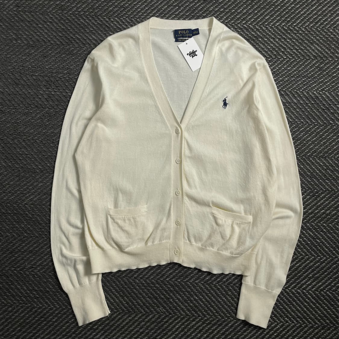 폴로 랄프로렌 포니 우먼스 피마 코튼 가디건 아이보리o 4261 상품이미지1