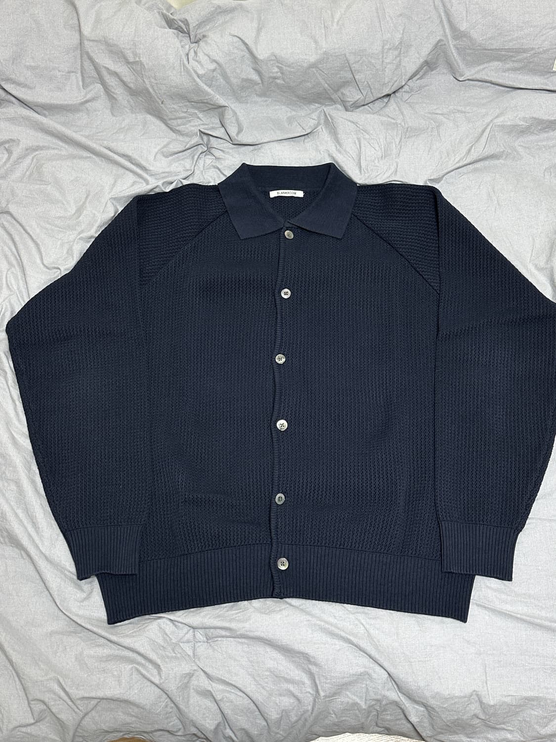 2) 블랭크룸 래글런 카라 가디건 네이비  상품이미지2
