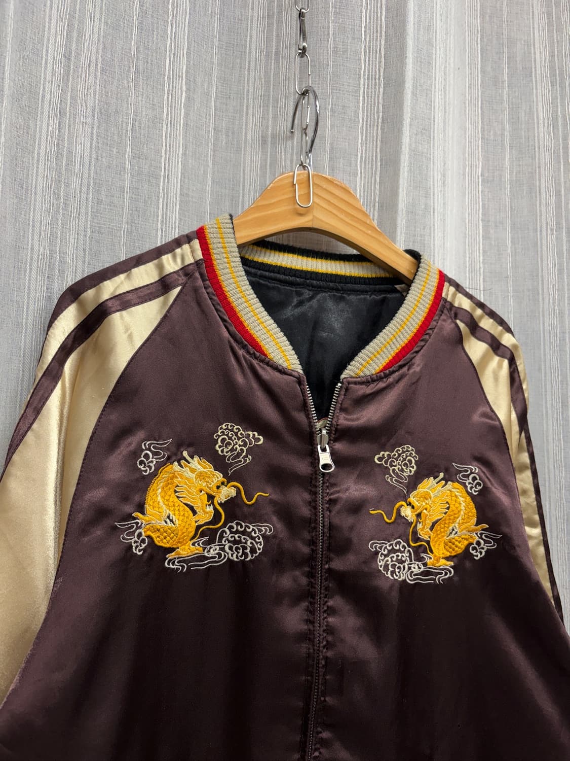 JPN 일본빈티지 오리엔탈 리버시블 자수 스카잔  Size:  35사이즈 상품이미지2