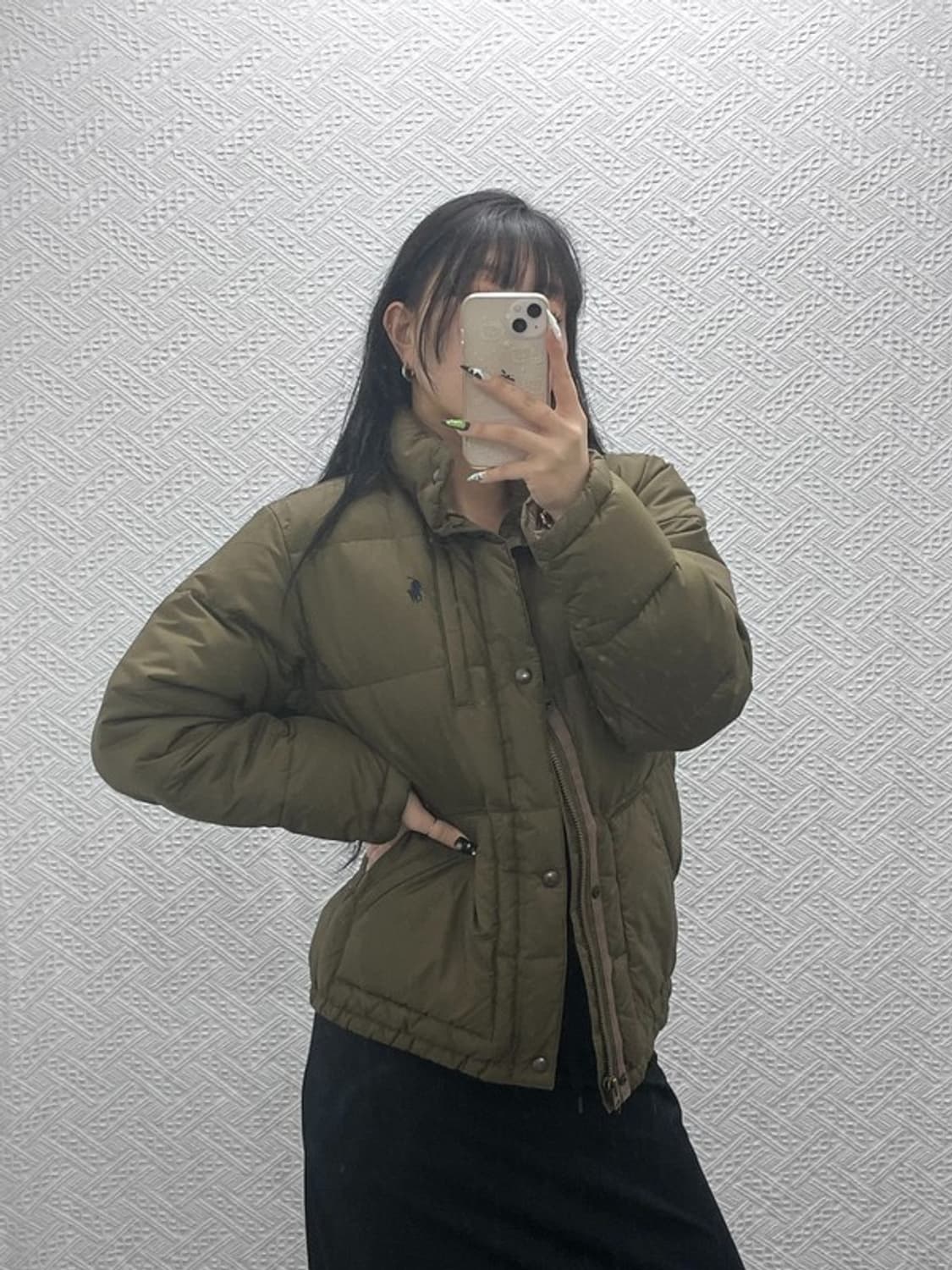 폴로 랄프로렌 워터파울 말차 카키 다운 패딩 L C08804 상품이미지2