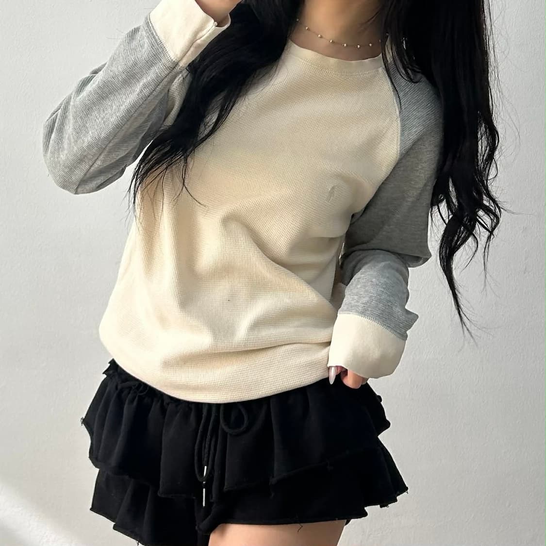 폴로 랄프로렌 나그랑 와플 슬리브 셔츠(M) 상품이미지2