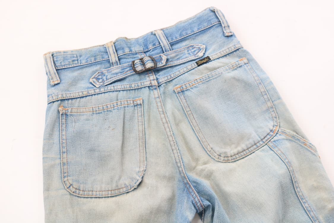 Wrangler 랭글러 빈티지 신치백 라이트 워싱 페인터 데님 팬츠 28 상품이미지6