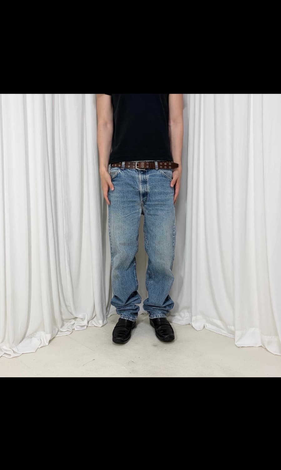 90s USA 블랭크 오렌지탭 리바이스 505 데님팬츠 상품이미지2