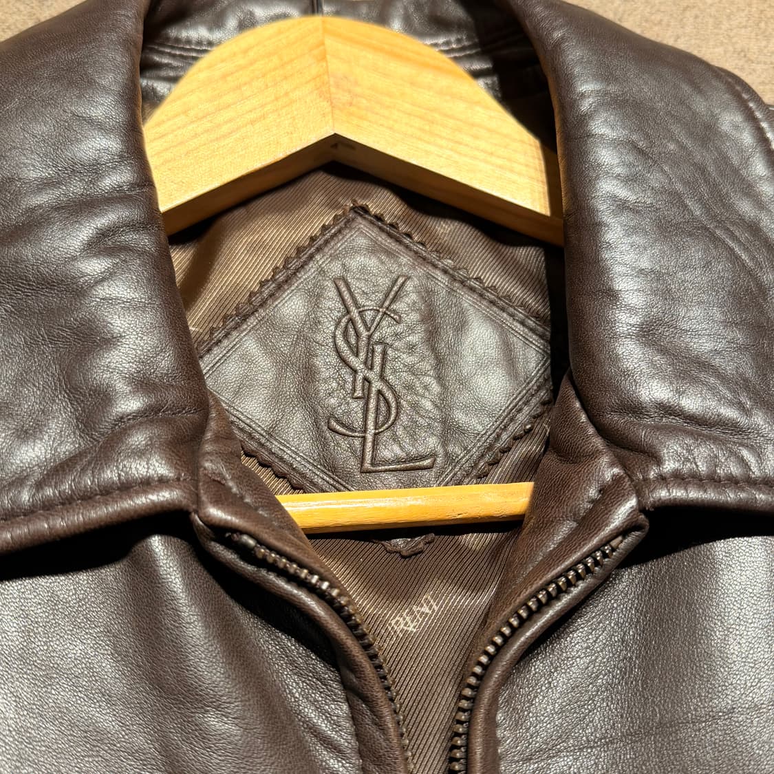 YSL 입생로랑 램스킨 레더 자켓 105 양가죽 상품이미지4