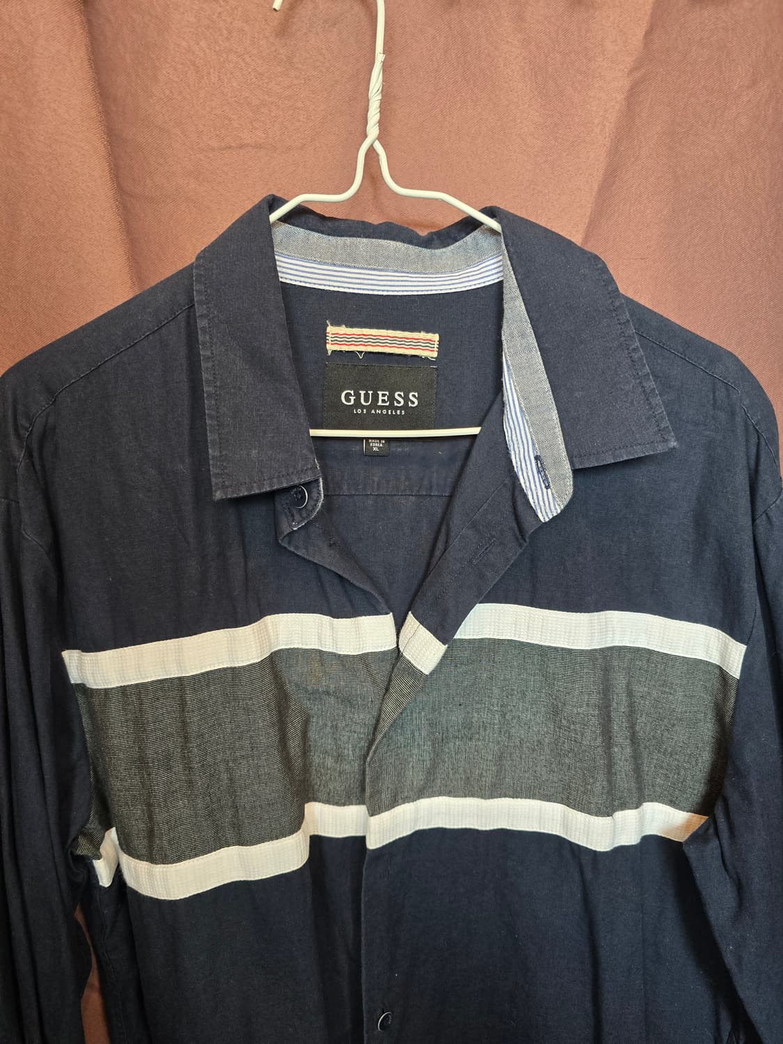 게스 스트라이프 남방 상품이미지1