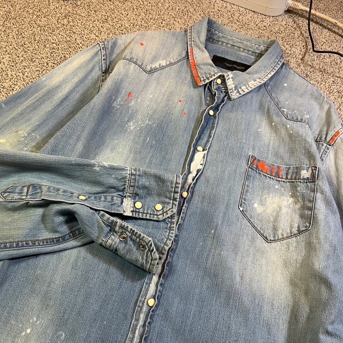 디스퀘어드2 페인팅 웨스턴셔츠 상품이미지2