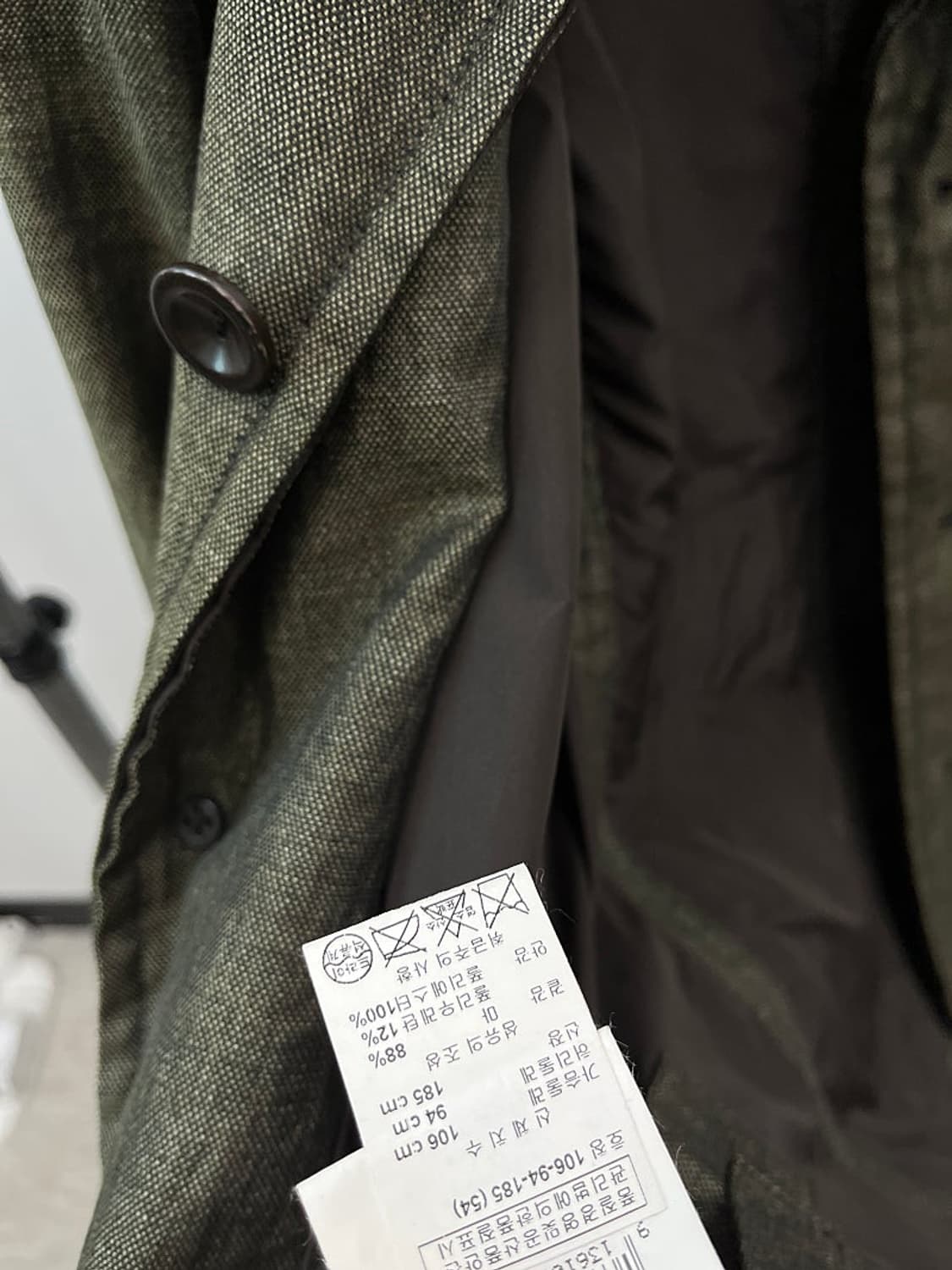 100-105) 알마니 카키 린넨자켓  상품이미지9