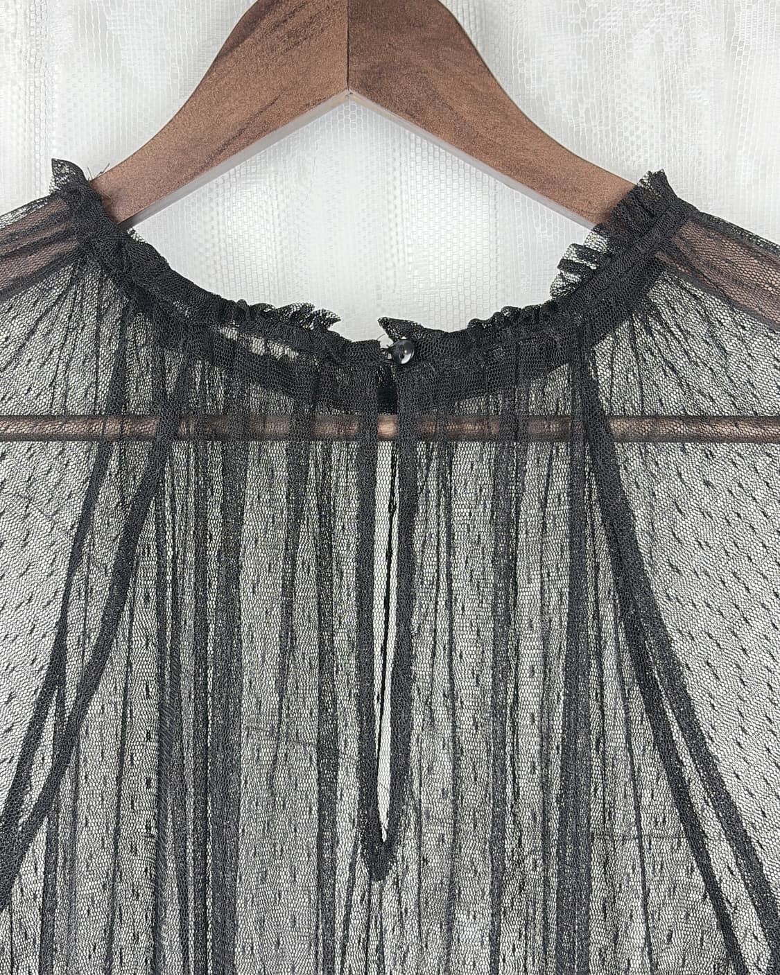 Black see-through layered dress 상품이미지4