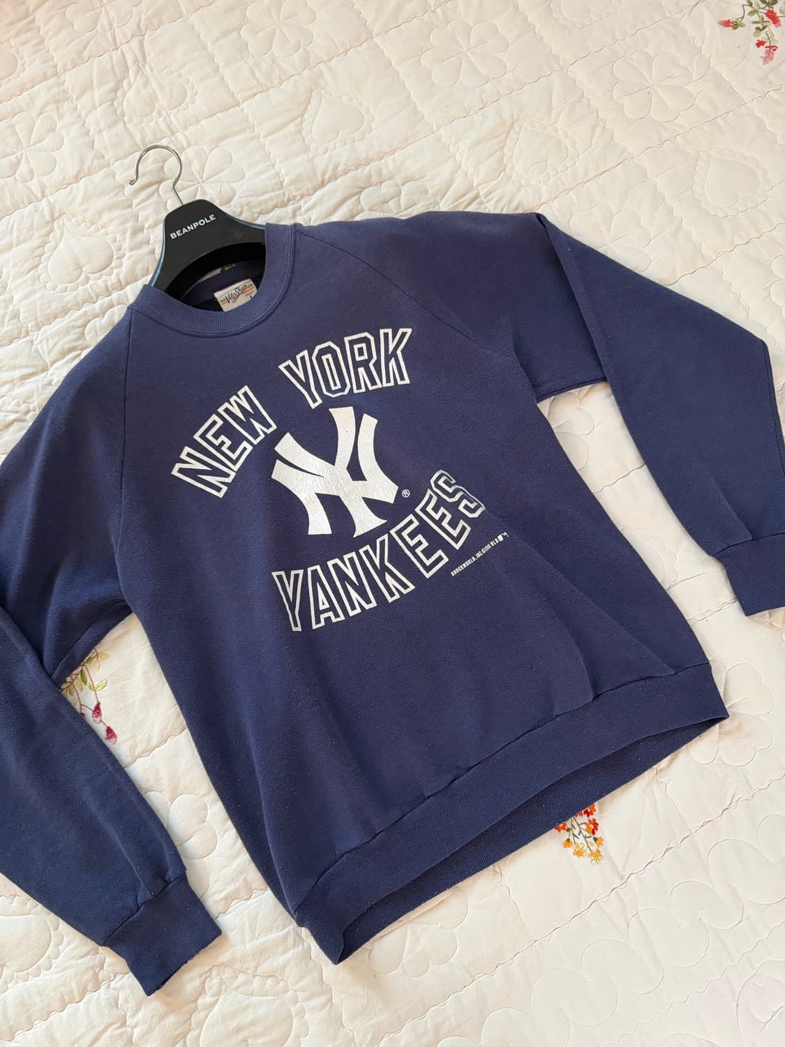 80s-90sUsa 벨바쉰 양키스 스웻셔츠 맨투맨 페이딩😋🇺🇸 상품이미지3