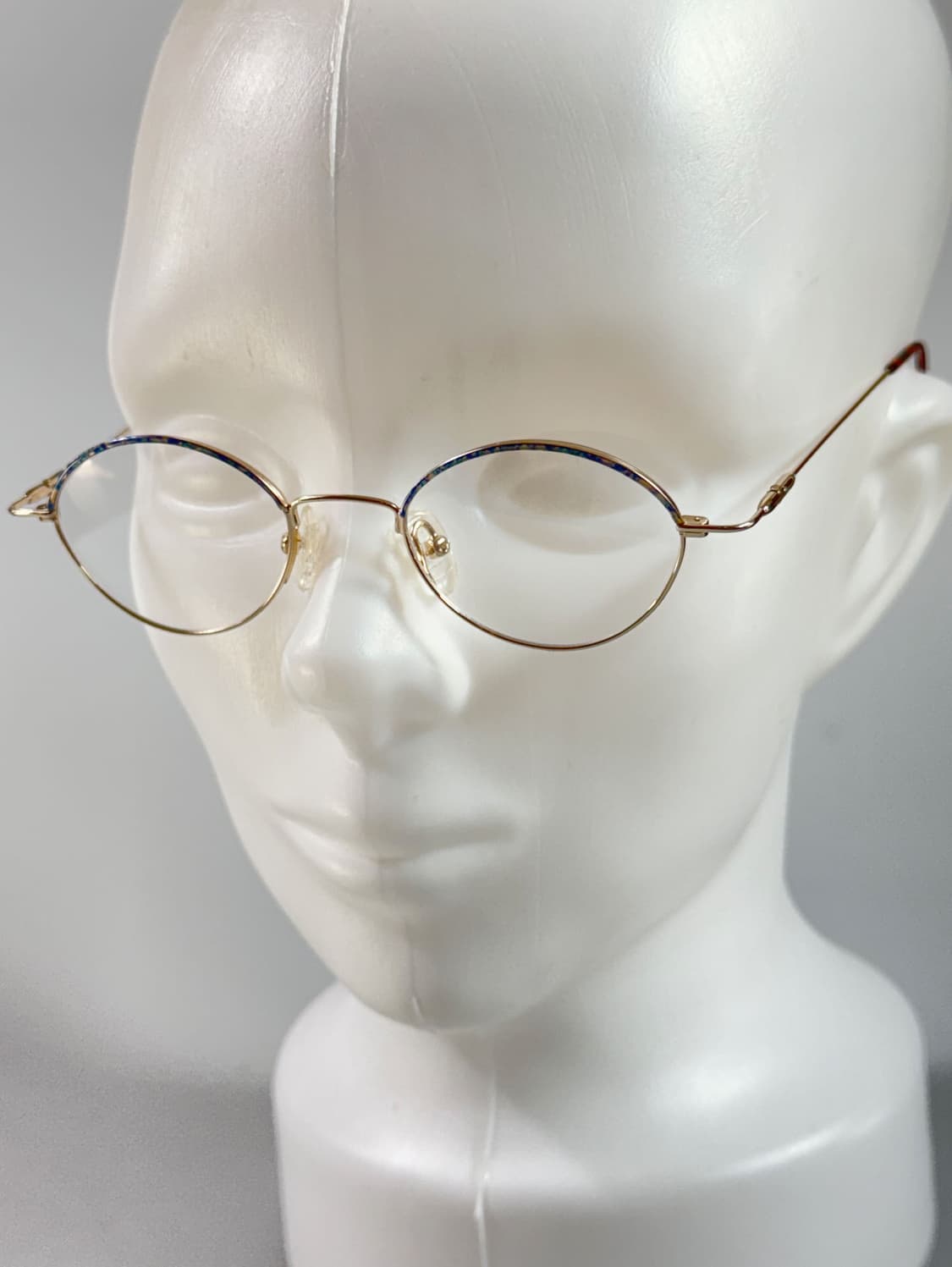 90s 유로피안 골드 라이트웨이트 슬림 라운드 빈티지 안경 상품이미지8