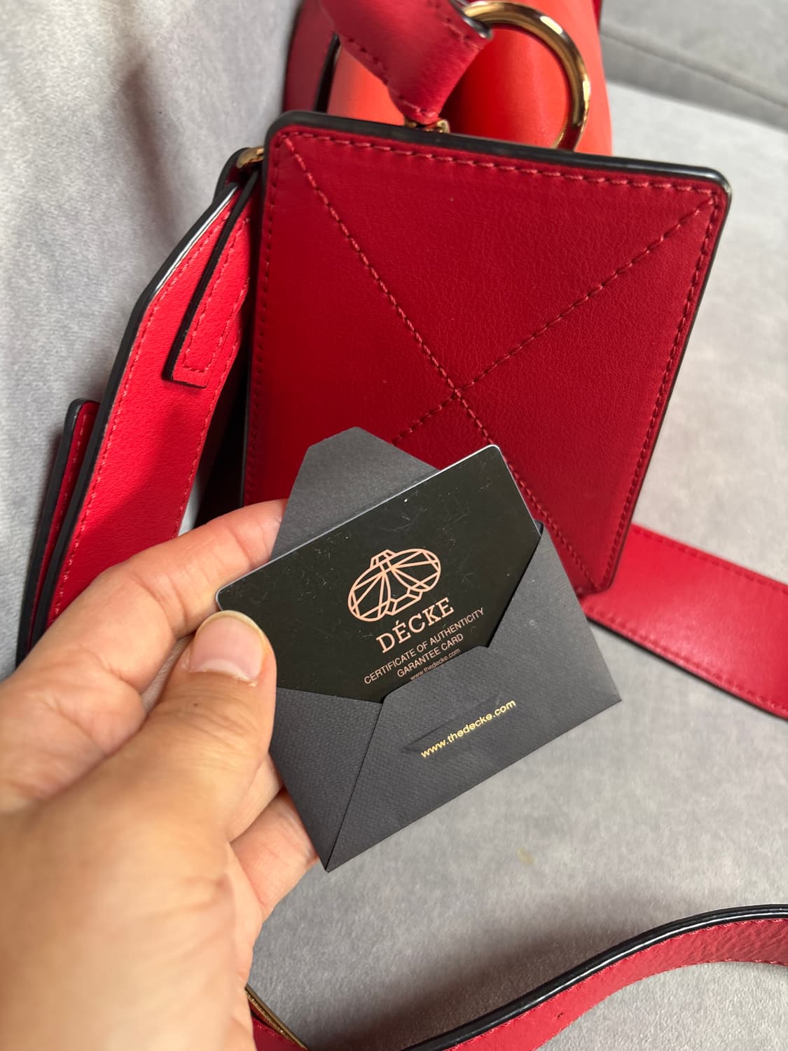 덱케 아코디온 미니 크로스백 레드 상품이미지10