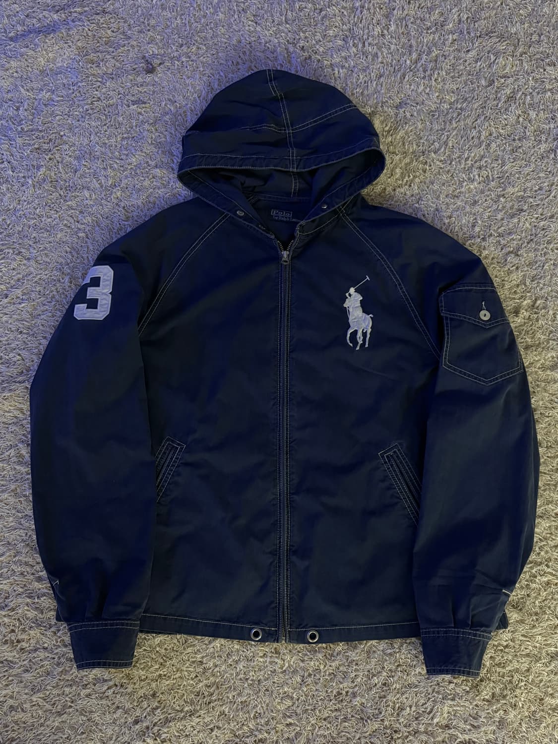 폴로 빅포니 후드집업 청 블루종 상품이미지1