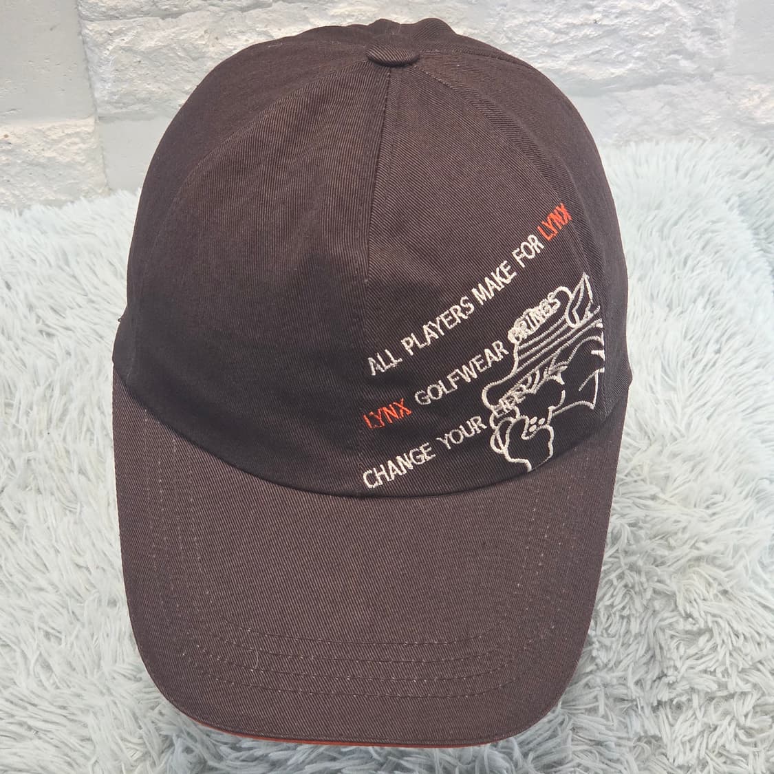 L6-10:링스 골프 자수 볼캡 브라운 오렌지 56-59cm 상품이미지1