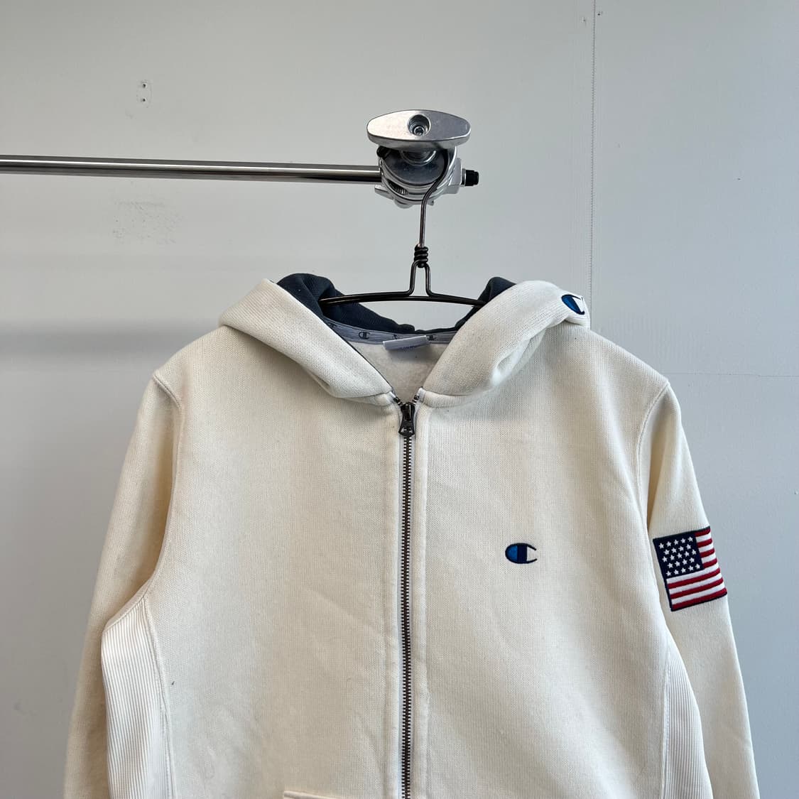 챔피온 패치로고 후드집업 상품이미지3