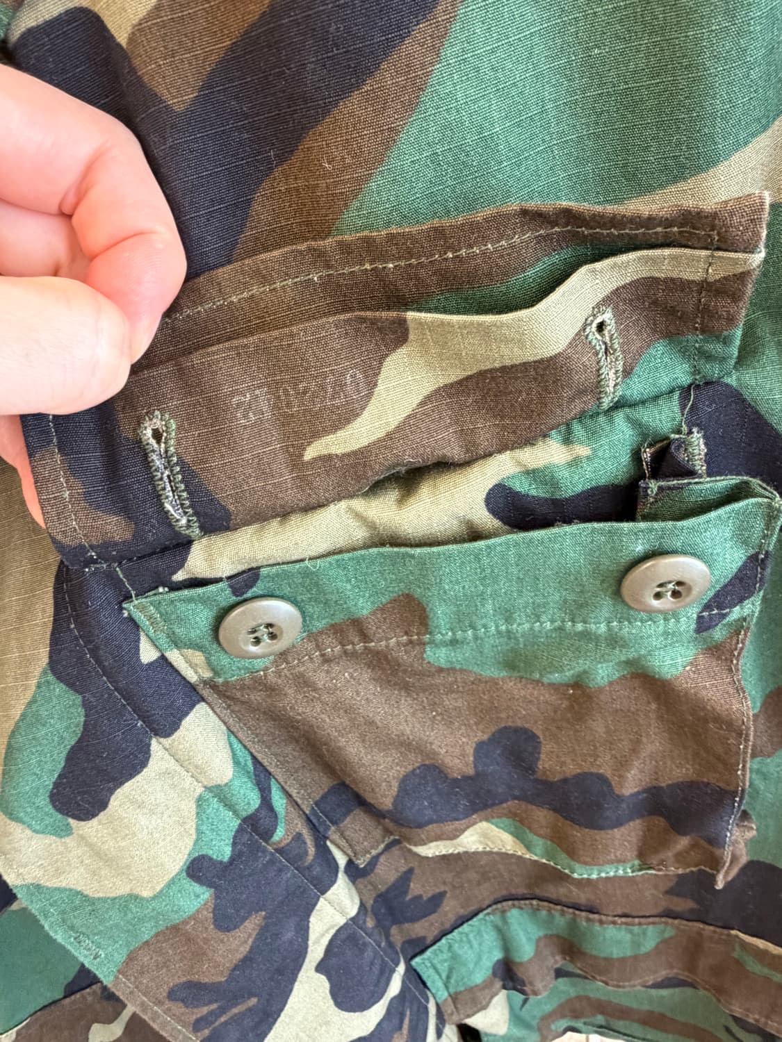 US ARMY 립스탑 우드랜드 퍼티그 자켓 상품이미지2