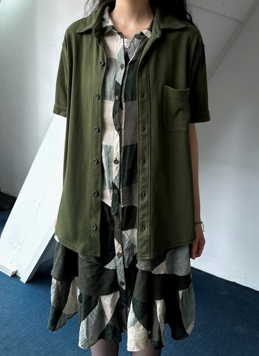 Cotton sweat design shirt 상품이미지8