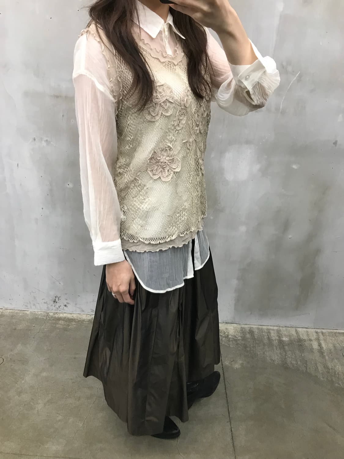 Pintuck maxi skirt 상품이미지5