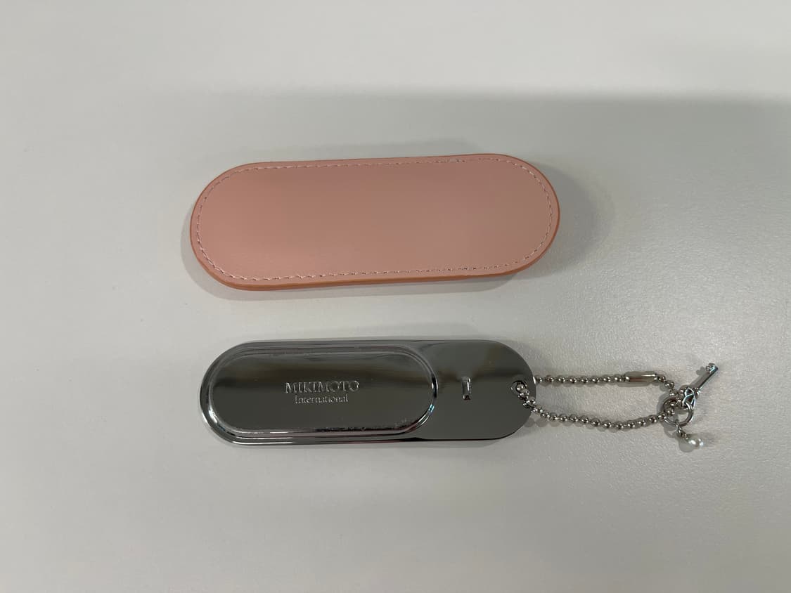 미키모토 펄 휴대용 하트 키 참 미니 컴팩트 거울 키링 MIKIMOTO 상품이미지2