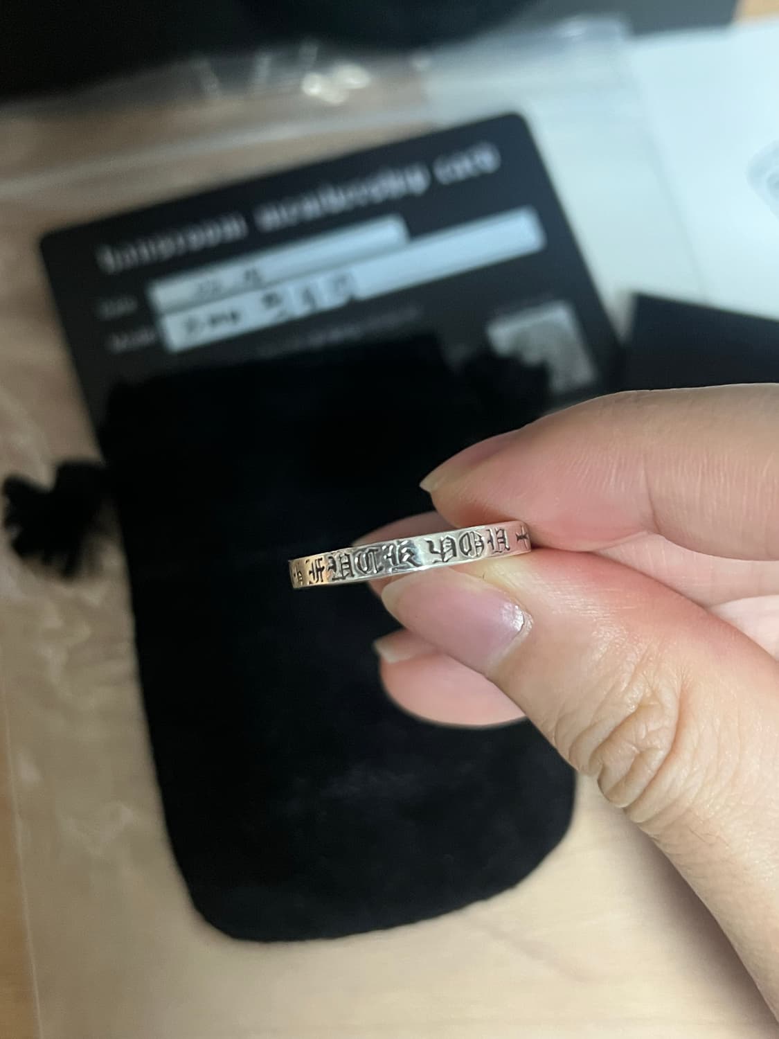 [us7.5] 크롬하츠 퍽유링 3mm 상품이미지2