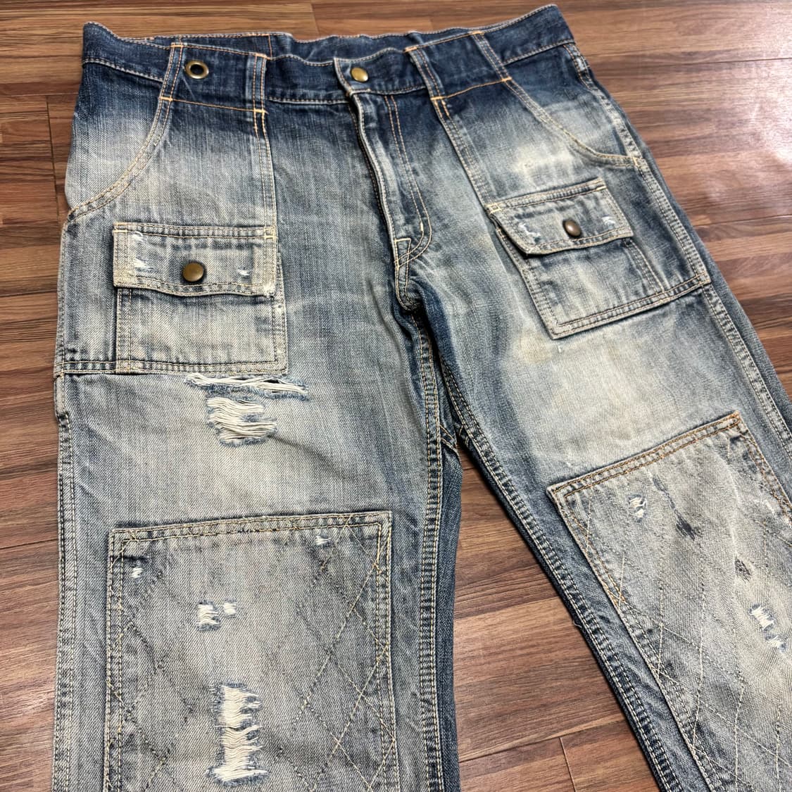 하이락 high rock 코지마 빈티지 더블니 카펜터 워크 데님 팬츠 상품이미지4