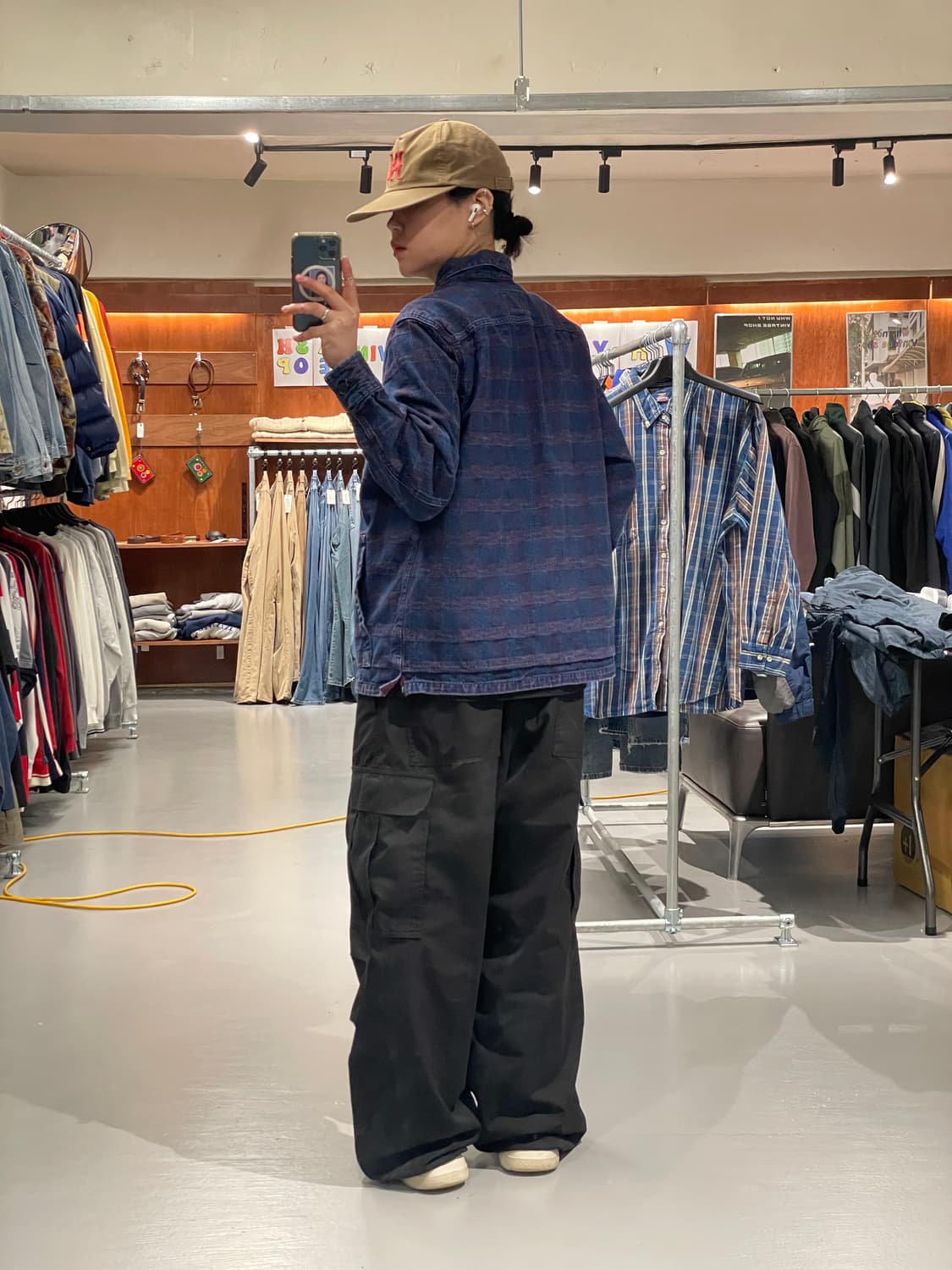 빈티지 체크 데님 셔츠 자켓   상품이미지5