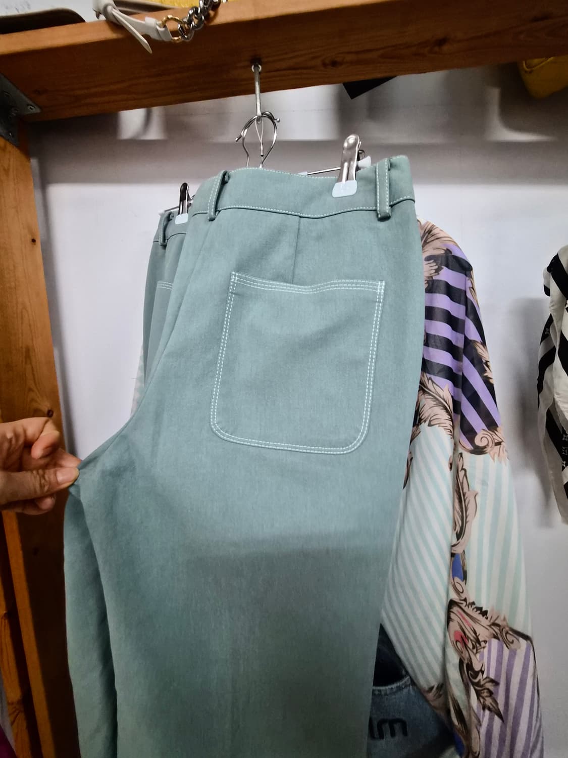 민트퍼플 블라우스. 듀엘민트 슬랙스 상품이미지10