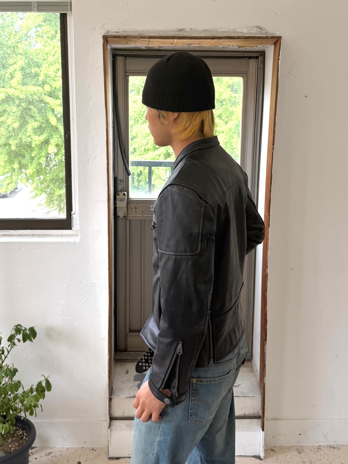 클래식 싱글 라이더 레더 자켓 상품이미지7