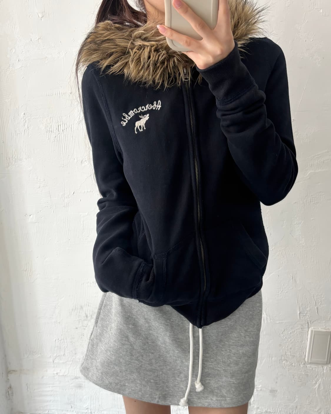 Abercrombie & Fitch 아베크롬비 앤 피치 딥네이비 컬러 울 상품이미지2