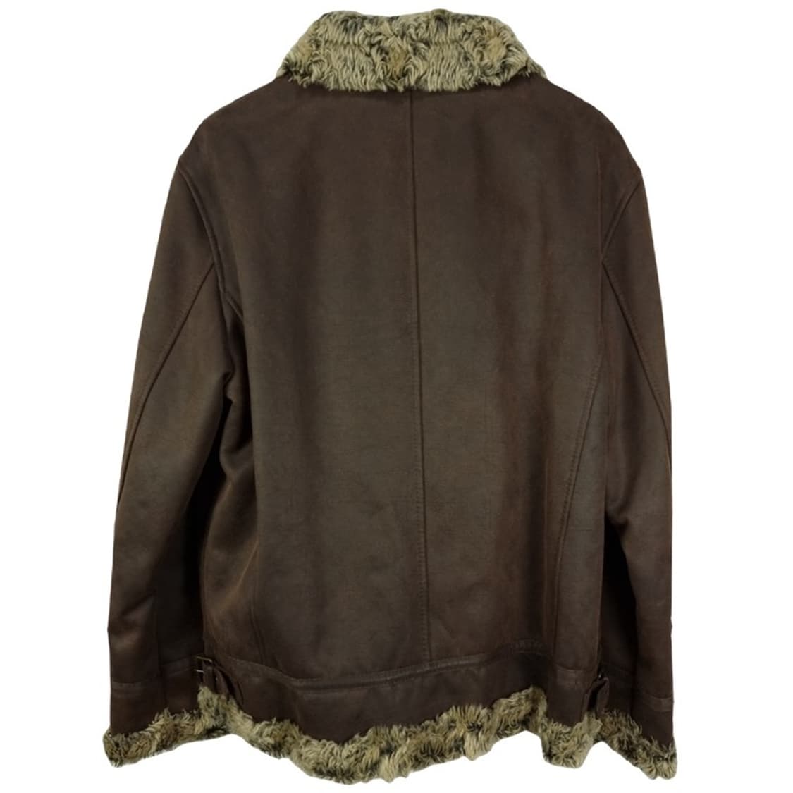 [티엔지티] 누벅 가죽 무스탕 자켓 브라운 M18510 상품이미지3