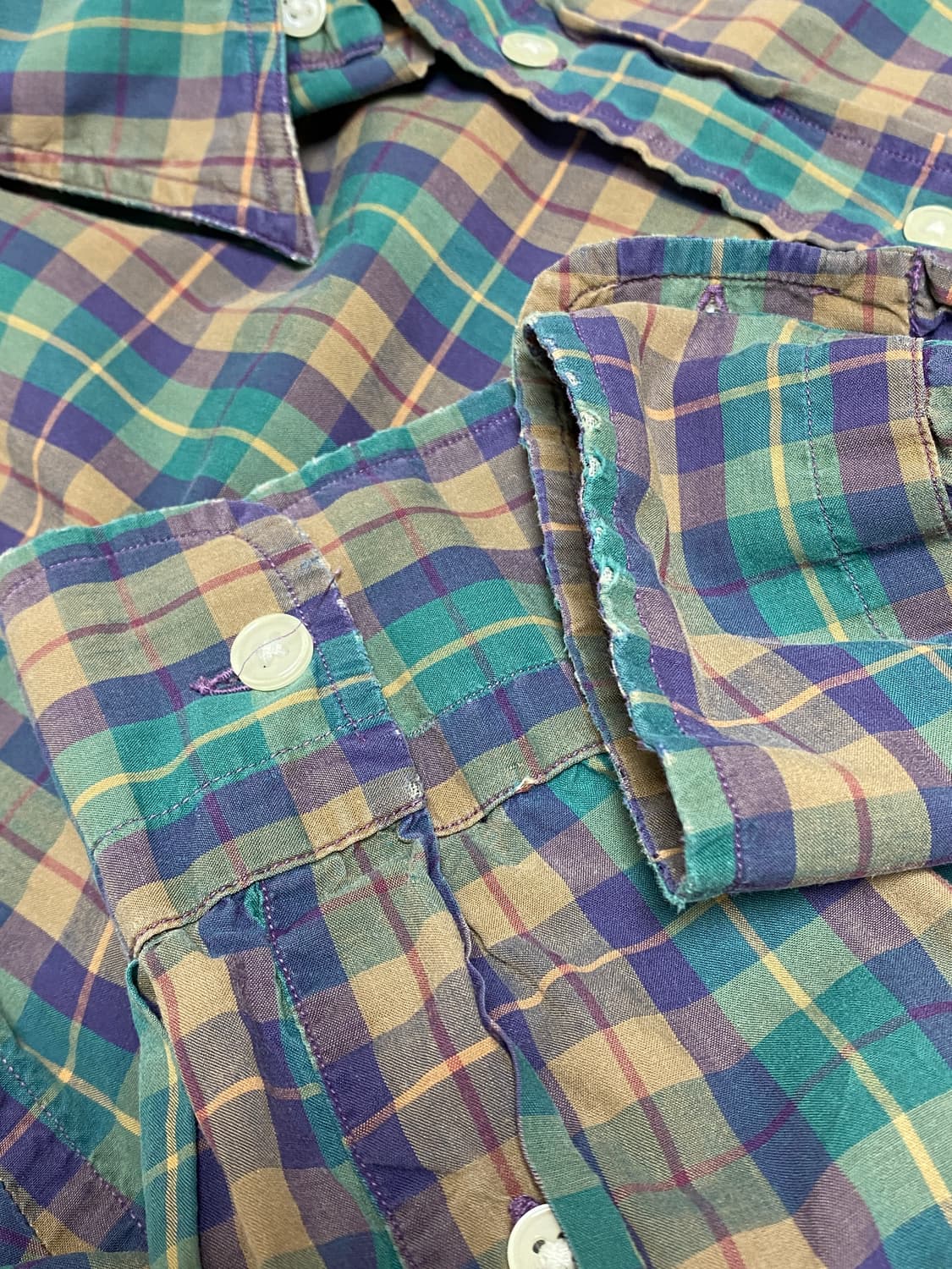 짓먼브로스 커스텀 사이즈 체크 셔츠 made in usa M 상품이미지6