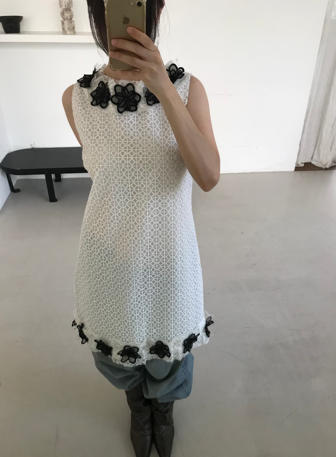 vintage flower pattern one-piece 상품이미지3